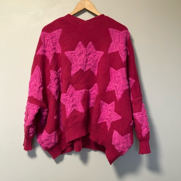 BUCKETLIST Pink Star Cardigan Sweater - Picture 6 of 6